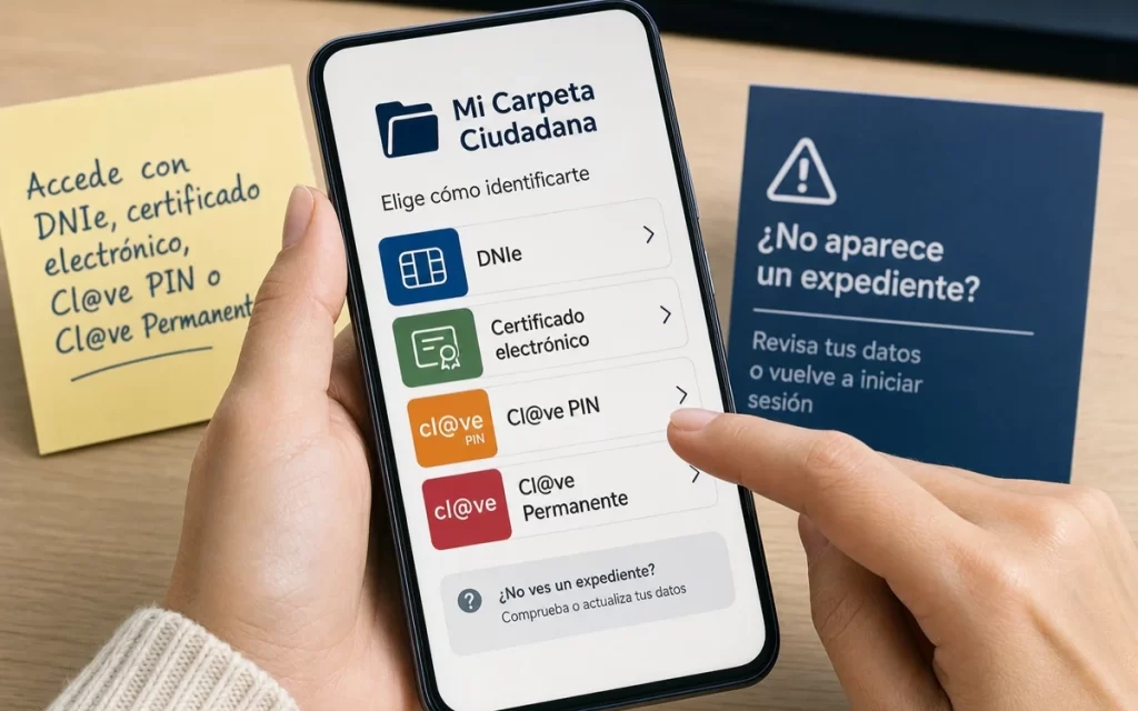 Cómo acceder a Mi Carpeta Ciudadana y qué sistemas de identificación admite