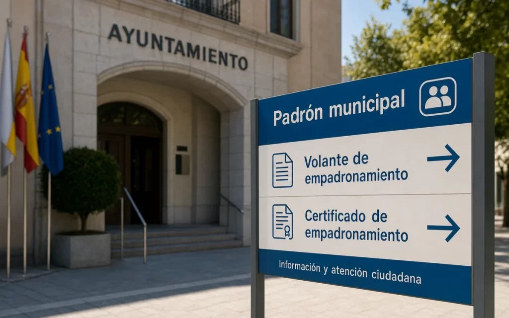 Volante y certificado de empadronamiento en España: diferencias y cuándo pedir cada uno